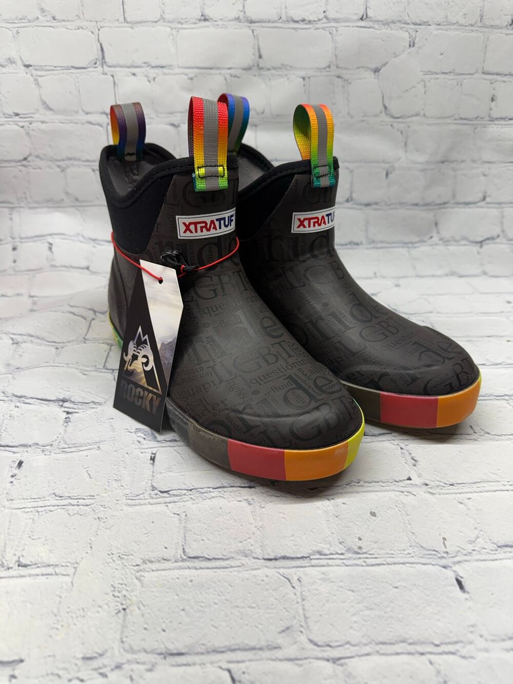Limited Edition XTRATUF ankle deck boots in a "Pride" NWT